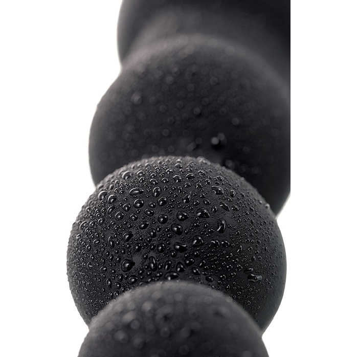 Черная анальная цепочка A-toys с вибрацией - 34 см. Фотография 8.