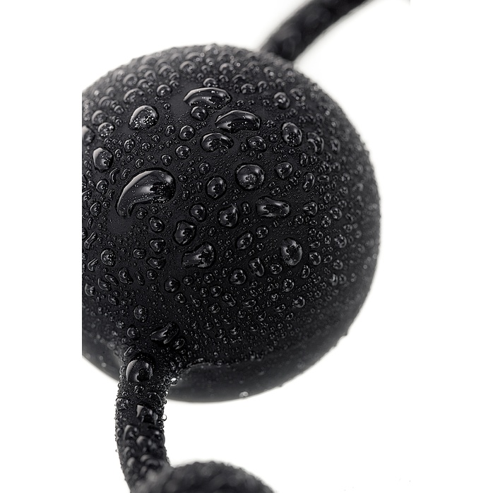 Черная анальная цепочка A-toys с шариками - 35,9 см. Фотография 8.