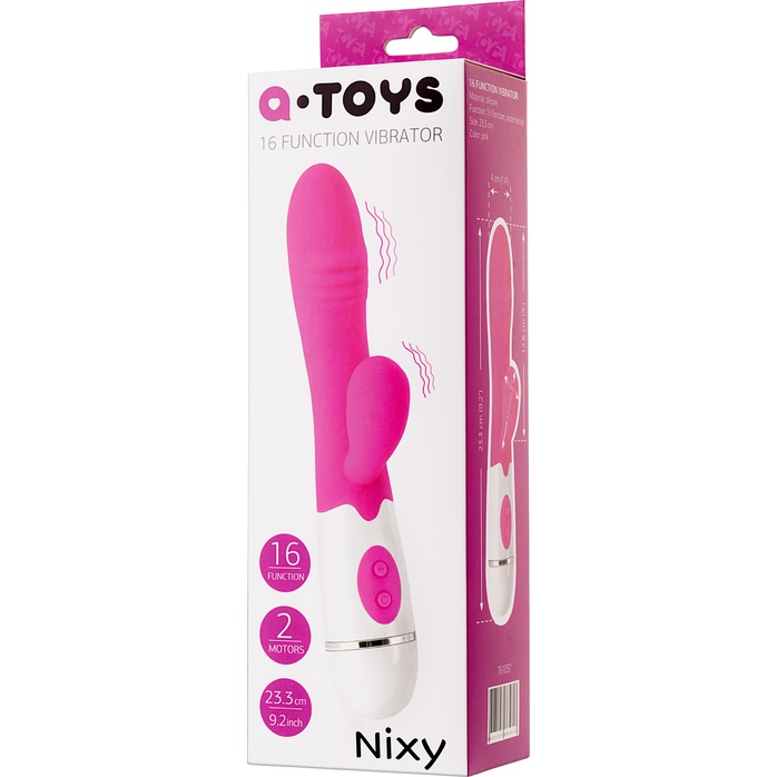 Розовый вибратор A-Toys Nixy - 23 см. Фотография 5.