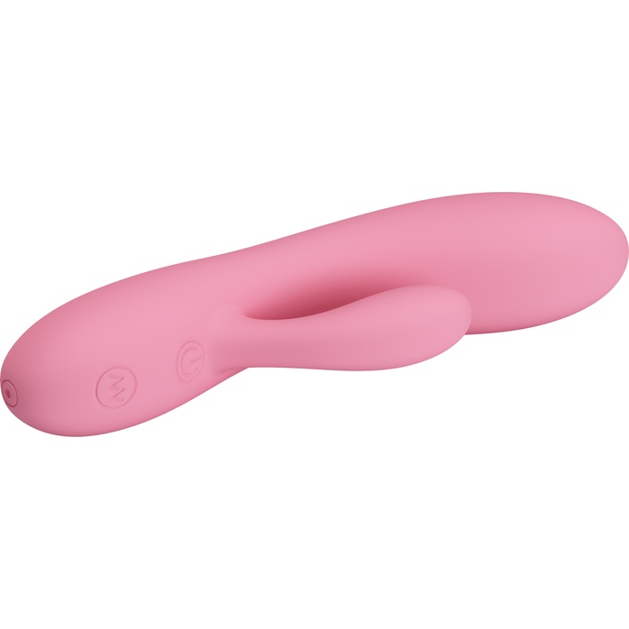 Нежно-розовый вибратор с клиторальным отростком Carol - 16,5 см - Pretty Love. Фотография 6.