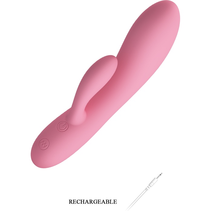 Нежно-розовый вибратор с клиторальным отростком Carol - 16,5 см - Pretty Love. Фотография 8.