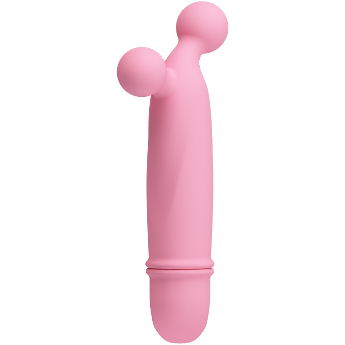 Нежно-розовый вибратор Goddard со стимулирующими шариками - 11,8 см - Pretty Love. Фотография 2.