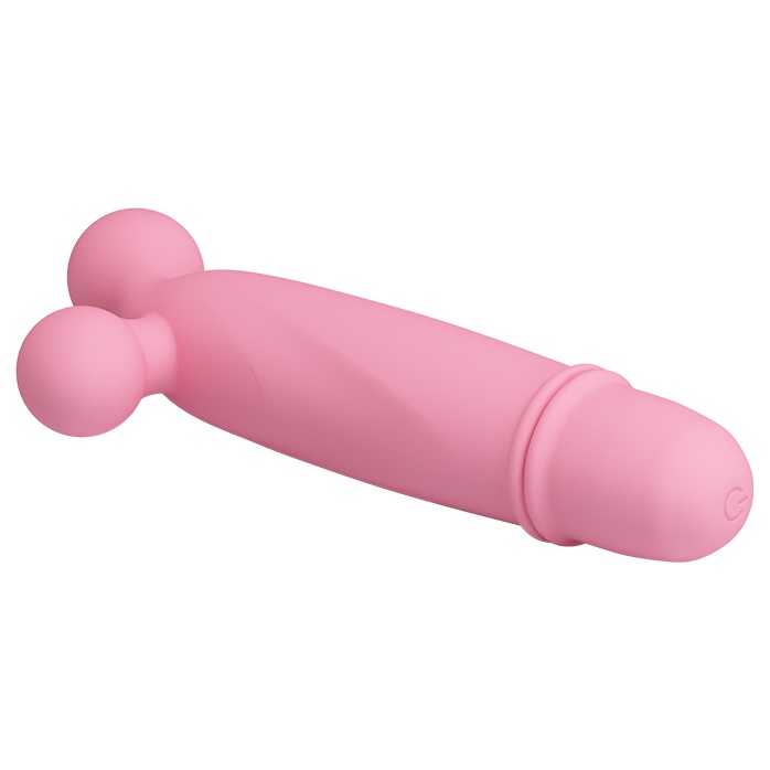Нежно-розовый вибратор Goddard со стимулирующими шариками - 11,8 см - Pretty Love. Фотография 4.