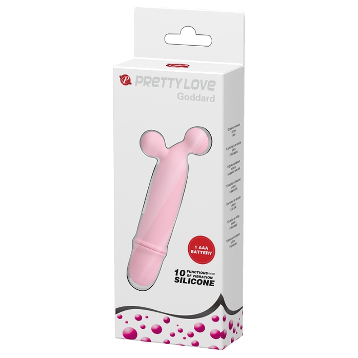 Нежно-розовый вибратор Goddard со стимулирующими шариками - 11,8 см - Pretty Love. Фотография 7.