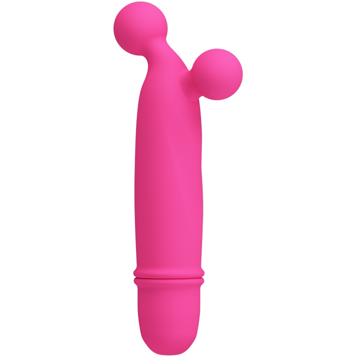 Ярко-розовый вибратор Goddard со стимулирующими шариками - 11,8 см - Pretty Love. Фотография 3.