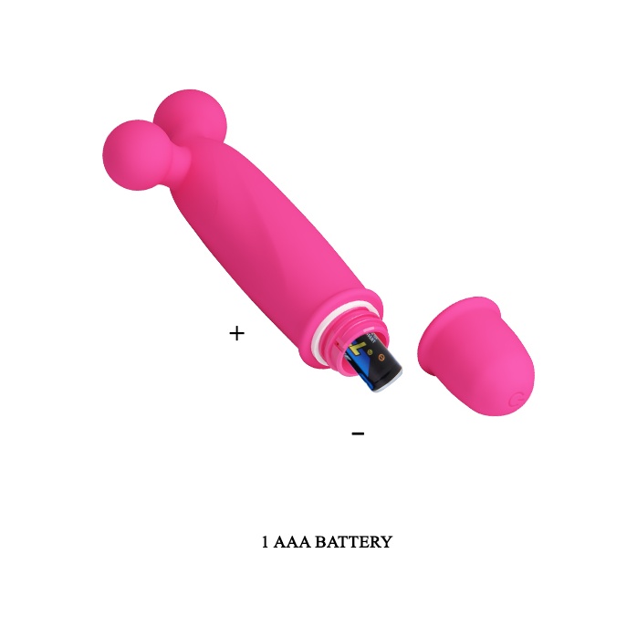 Ярко-розовый вибратор Goddard со стимулирующими шариками - 11,8 см - Pretty Love. Фотография 6.