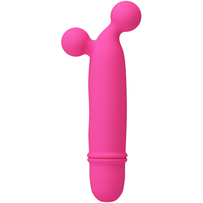 Ярко-розовый вибратор Goddard со стимулирующими шариками - 11,8 см - Pretty Love