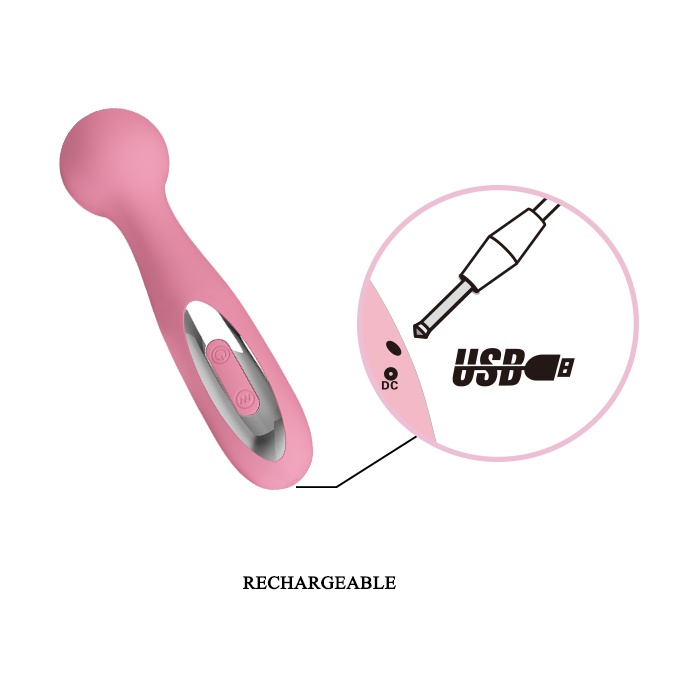 Нежно-розовый жезловый вибростимулятор Corina - Pretty Love. Фотография 6.