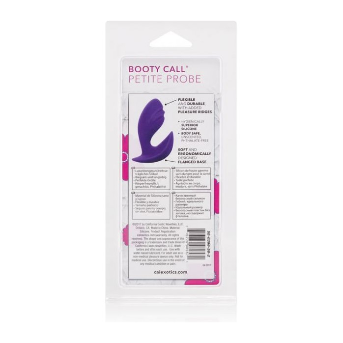 Фиолетовая анальная пробка Booty Call Petite Probe - 7 см - Booty Call. Фотография 5.
