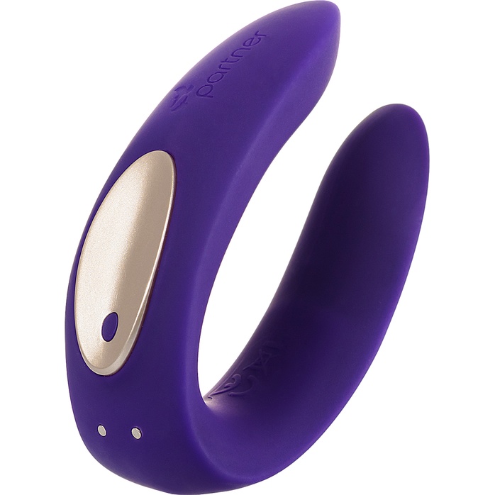 Фиолетовый вибратор для пар Satisfyer Double Plus Remote с пультом ДУ. Фотография 2.