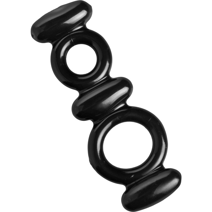 Двойное эрекционное кольцо Dual Stretch To Fit Cock and Ball Ring - Trinity Vibes