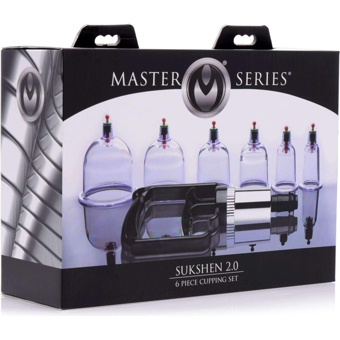 Набор помп для стимуляции Sukshen 6 Piece Cupping Set with Acu-Points - Master Series. Фотография 5.
