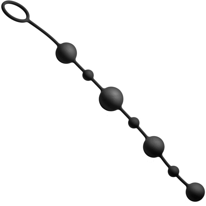 Анальная цепочка Linger Graduated Anal Beads - 35 см - GreyGasms. Фотография 2.