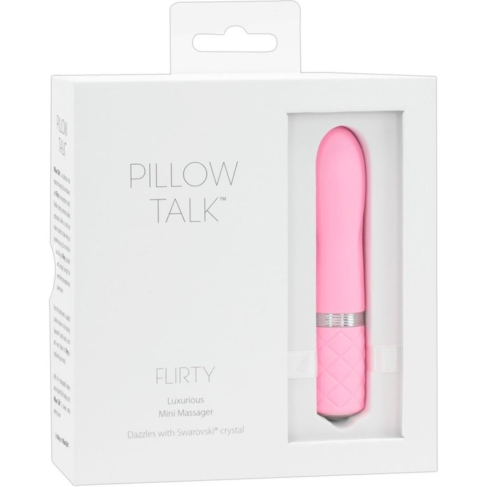 Розовый мини-вибратор Flirty - 11 см - Pillow Talk. Фотография 3.