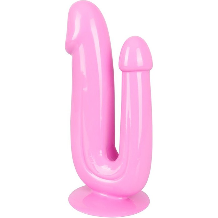 Розовый анально-вагинальный фаллоимитатор - 17,5 см - You2Toys. Фотография 2.