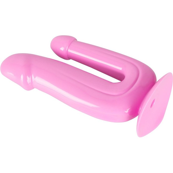 Розовый анально-вагинальный фаллоимитатор - 17,5 см - You2Toys. Фотография 3.