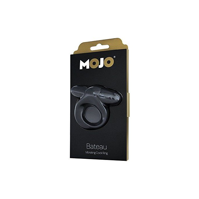 Чёрное эрекционное кольцо с виброэлементом MOJO BATEAU - Mojo. Фотография 2.