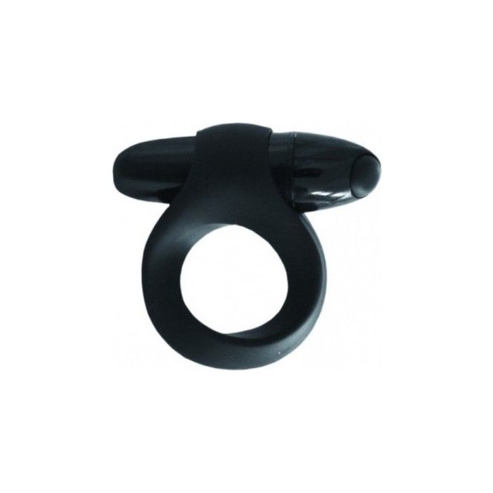 Чёрное эрекционное кольцо с виброэлементом MOJO BATEAU - Mojo