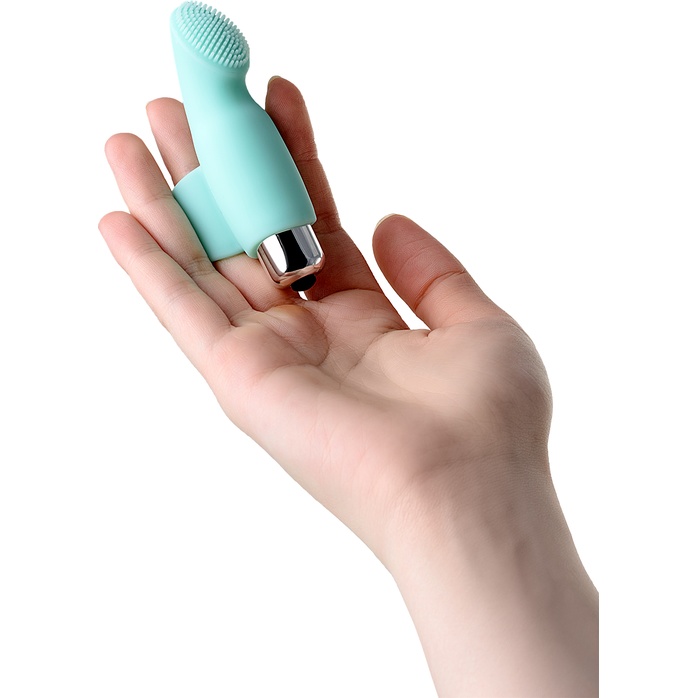 Мятная вибронасадка на палец для клиторальной стимуляции JOS BLISS - 9 см. Фотография 4.