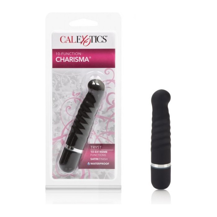 Чёрный мини-вибратор 10-Function Charisma Tryst - 12 см - Charisma