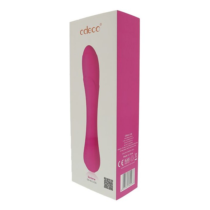 Розовый перезаряжаемый вибратор DARLENE - 18,5 см. Фотография 2.