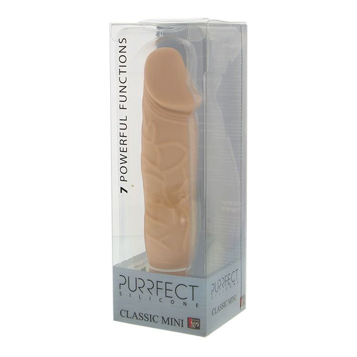 Телесный вибратор PURRFECT SILICONE CLASSIC MINI - 15 см - Purrfect Silicone. Фотография 2.