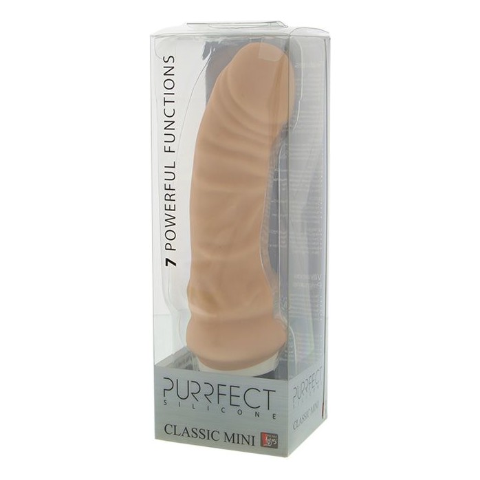 Вибратор-реалистик с богатым рельефом PURRFECT SILICONE CLASSIC MINI - 16 см - Purrfect Silicone. Фотография 2.