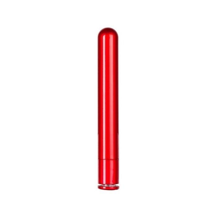 Красный гладкий вибратор METALLIX CORONA SMOOTH VIBRATOR - 14 см - Metallix