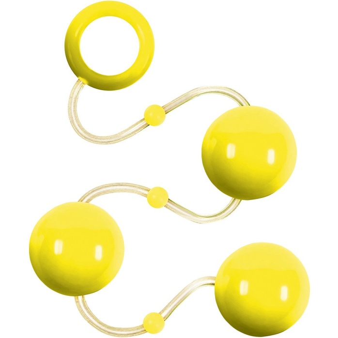 Желтые анальные шарики Renegade Pleasure Balls - Renegade
