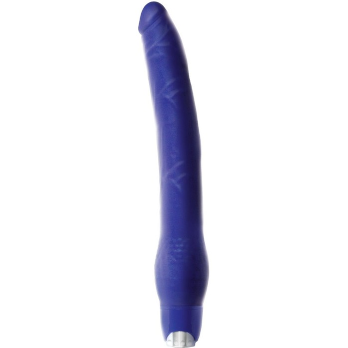 Длинный синий вибратор Monster Meat Long Vibe - 30,5 см - Renegade