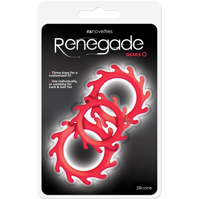 Набор из 3 красных эрекционных колец Renegade Gears - Renegade. Фотография 2.