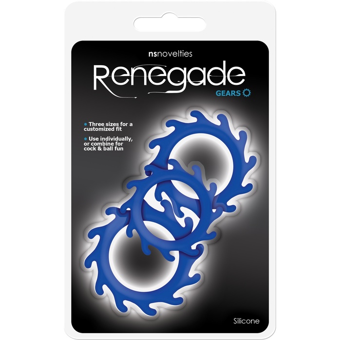 Набор из 3 синих эрекционных колец Renegade Gears - Renegade. Фотография 2.