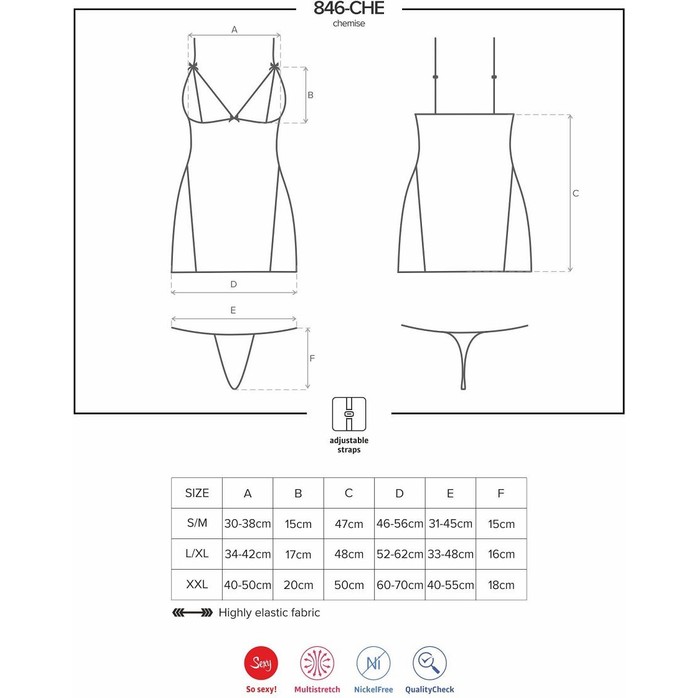 Элегантная сорочка из стрейч-атласного материала - Sexy. Фотография 5.