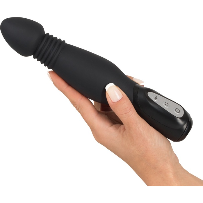Чёрный анальный вибратор Thrusting Anal Vibe - 23,5 см - You2Toys. Фотография 4.