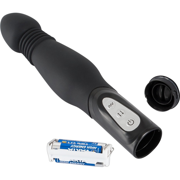 Чёрный анальный вибратор Thrusting Anal Vibe - 23,5 см - You2Toys. Фотография 5.