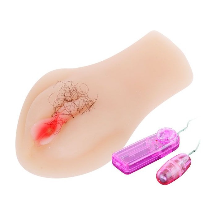 Мастурбатор-вагина с вибрацией и волосками BEAUTY