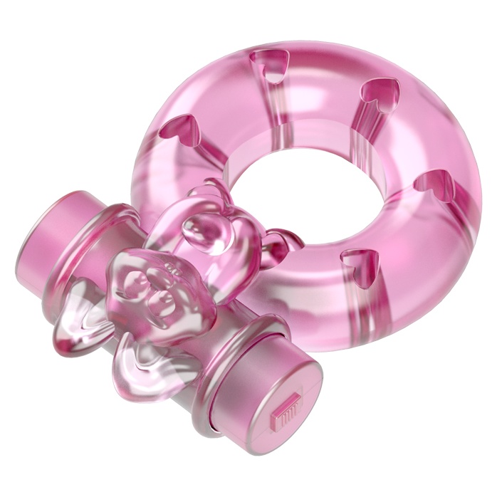Розовое эрекционное кольцо с вибрацией Ring. Фотография 4.
