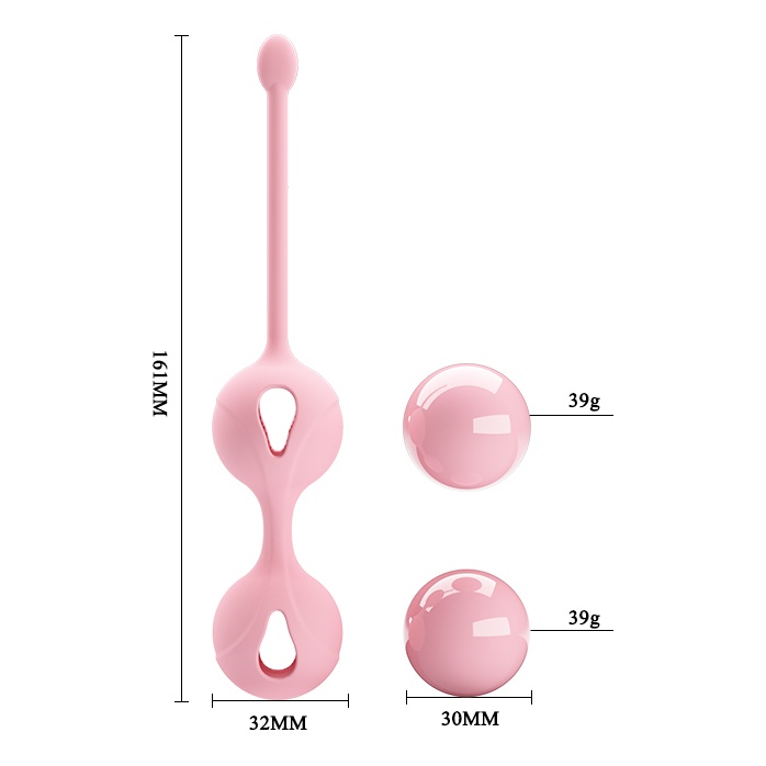 Нежно-розовые вагинальные шарики Kegel Tighten Up I - Pretty Love. Фотография 4.
