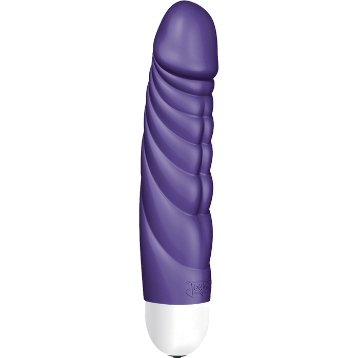 Фиолетовый вибратор с ребрышками Mr.Perfect Intense - 15,2 см
