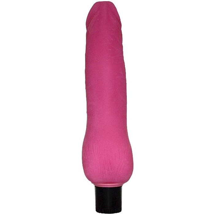 Розовый реалистичный вибратор VIBRO REALISTIC - 24 см. Фотография 2.