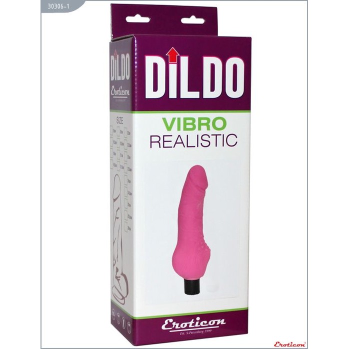 Розовый реалистичный вибратор VIBRO REALISTIC - 24 см. Фотография 3.