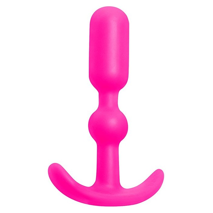 Розовая силиконовая анальная пробка Anal Anchor - 10,2 см - Neon Luv Touch