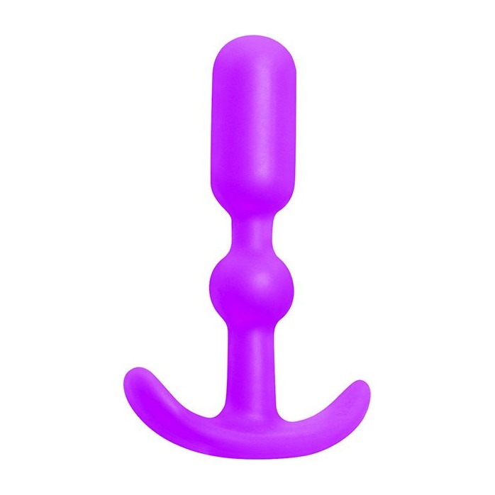 Фиолетовая силиконовая анальная пробка Anal Anchor - 10,2 см - Neon Luv Touch