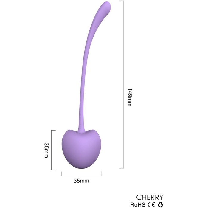 Набор из 5 вагинальных силиконовых шариков S-HANDE CHERRY. Фотография 8.