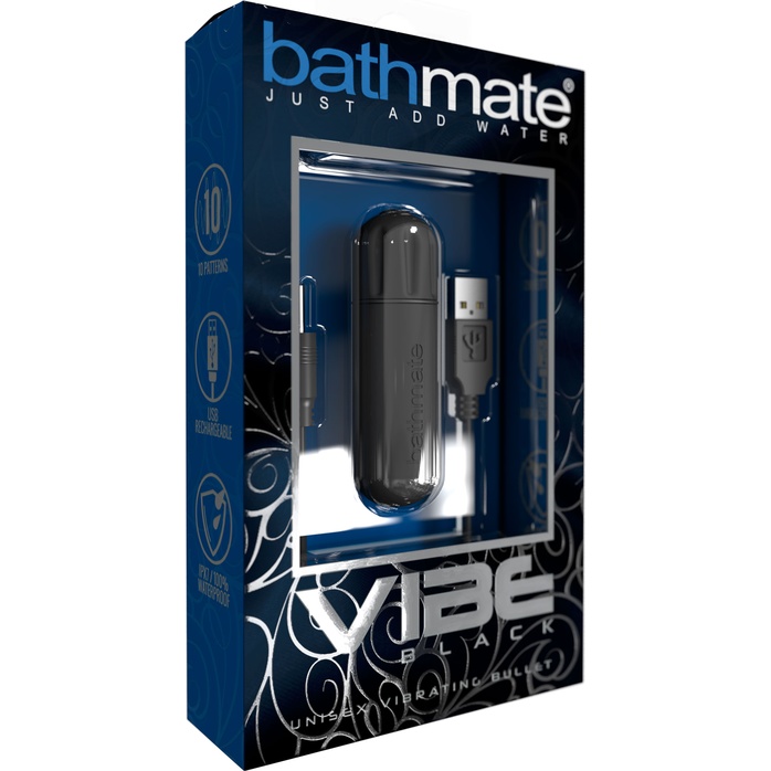 Чёрная перезаряжаемая вибропуля Bathmate Vibrating Bullet Vibe Black - Аксессуары. Фотография 4.