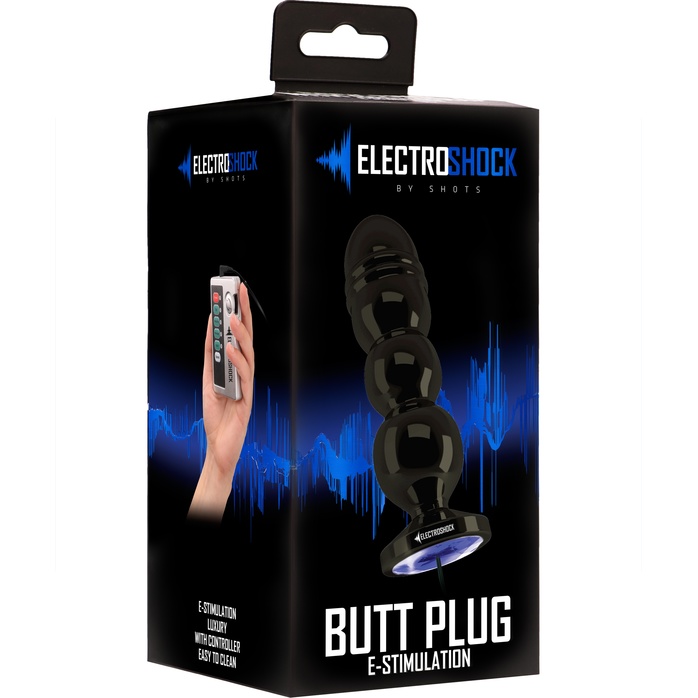 Темно-серая анальная пробка с электростимуляцией Bold Butt Plug - 14,1 см - Electroshock. Фотография 3.