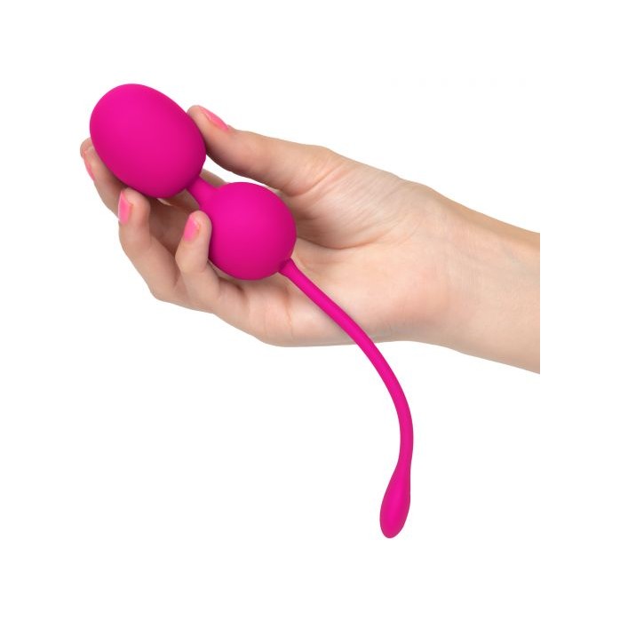 Розовые вагинальные шарики с вибрацией Rechargeable Dual Kegel. Фотография 2.