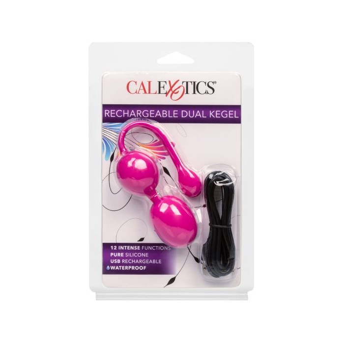 Розовые вагинальные шарики с вибрацией Rechargeable Dual Kegel. Фотография 4.