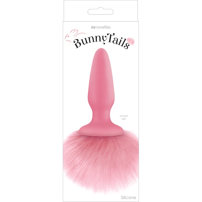 Розовая анальная пробка с коротким розовым хвостиком Bunny Tails - Bunny Tails. Фотография 2.