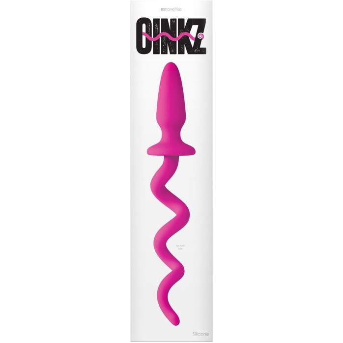 Розовая анальная пробка с хвостом-спиралью Oinkz - Oinkz!. Фотография 2.